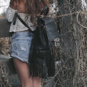 Boho Gypsy Leather Festival Backpack